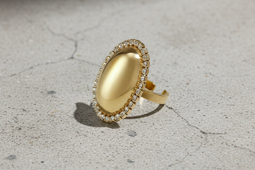Stainless Steel Statement Rings irregular shape Casual Daily Simple Series Women's jewelry