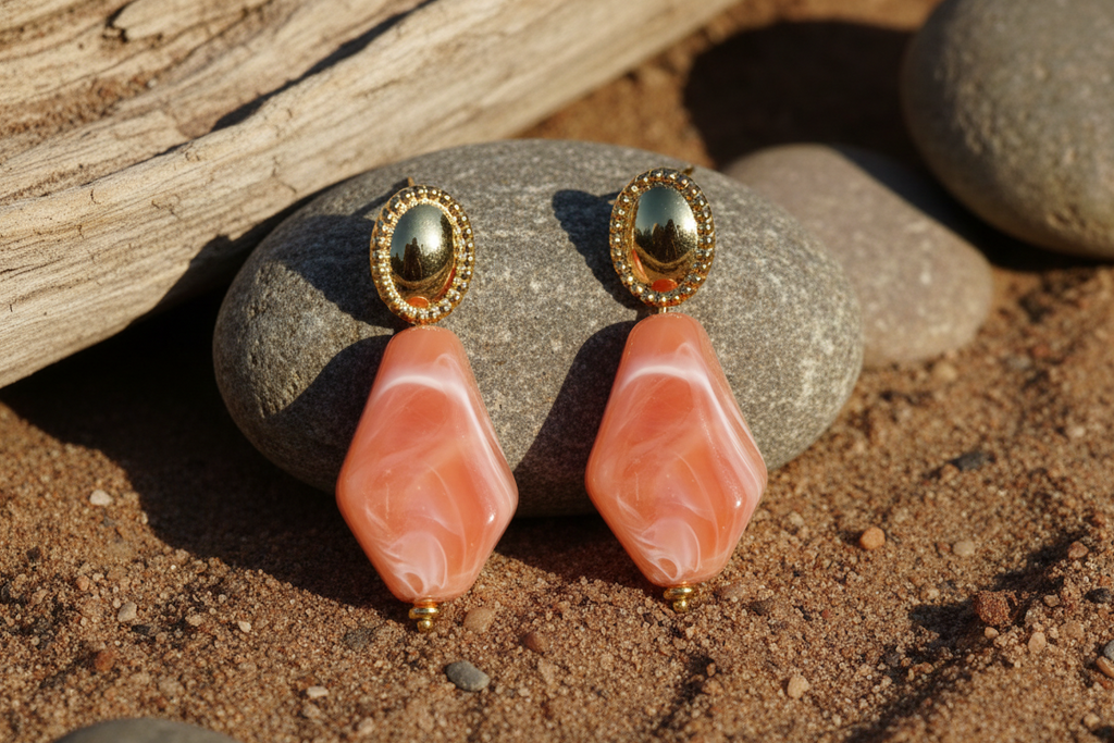Earrings with natural stone look - Yourstyle R-R