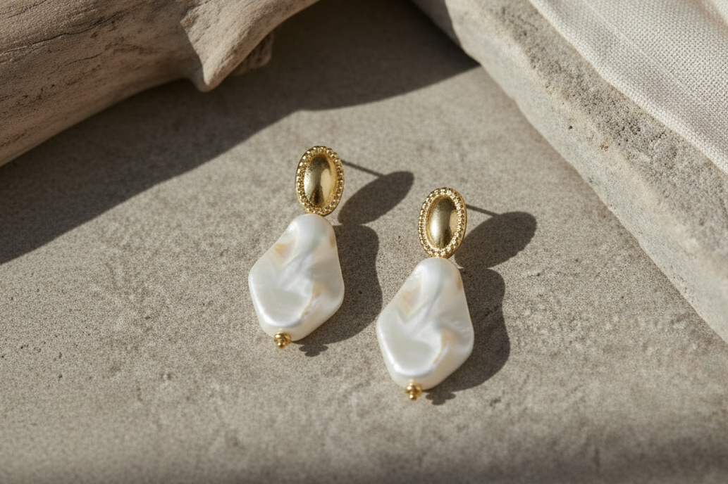 Earrings with natural stone look - Yourstyle R-R