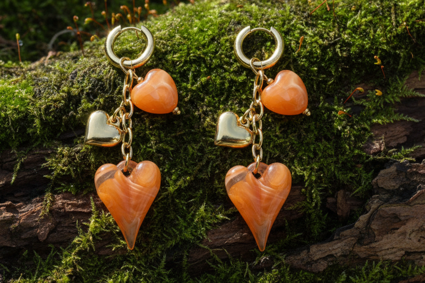 Stainless Steel Dangle Earrings Heart Casual Daily Romantic Series Women's jewelry