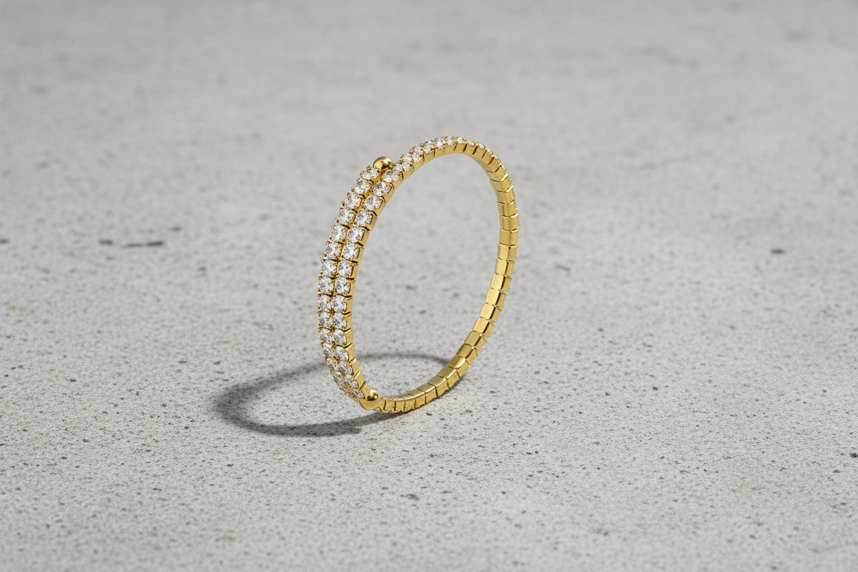 Roestvrijstalen manchet armbanden cirkel Casual Dagelijks Eenvoudig Serie Dames sieraden