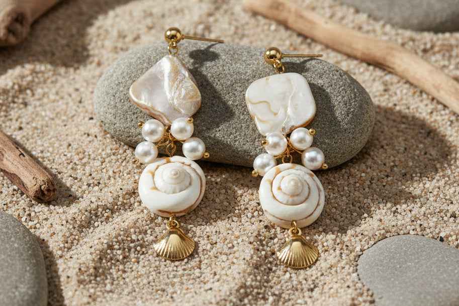 Stainless Steel Dangle Earrings shell Vacation Daily Romantic Series Women's jewelry