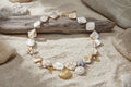 Ketting met kralen van zeeschelpen, schelpen, vakantie/strand, etnische serie, damessieraden