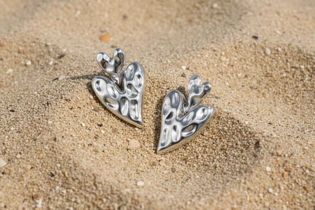 Stacked heart earrings