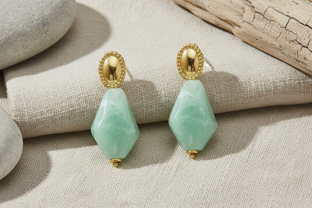 Earrings with natural stone look - Yourstyle R-R